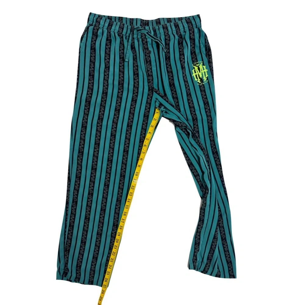 Women’s Teal & Black Striped Lounge Pants - Picture 7 of 10